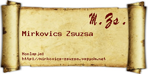 Mirkovics Zsuzsa névjegykártya